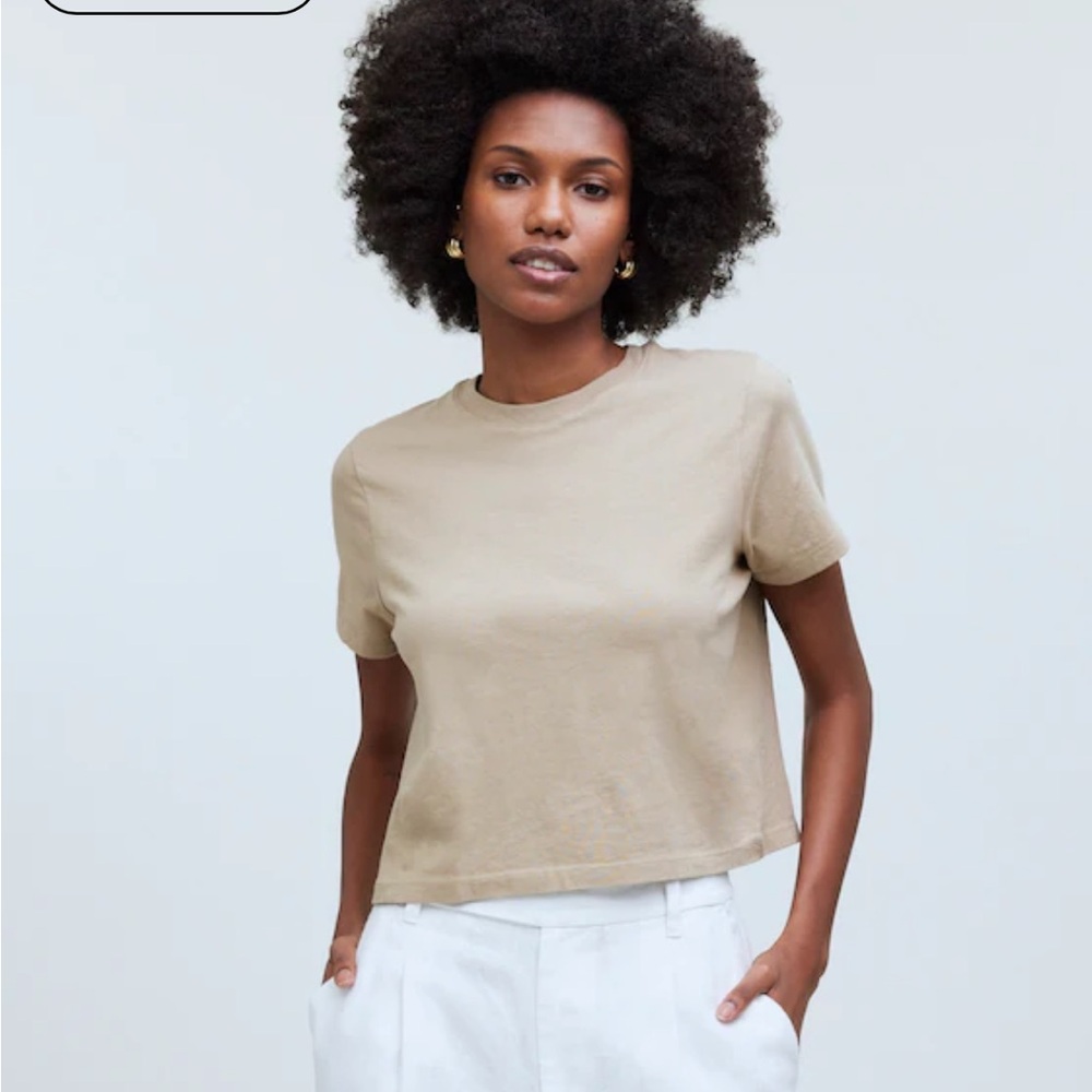 Madewell Tan Crop Top - Picture 3 of 4